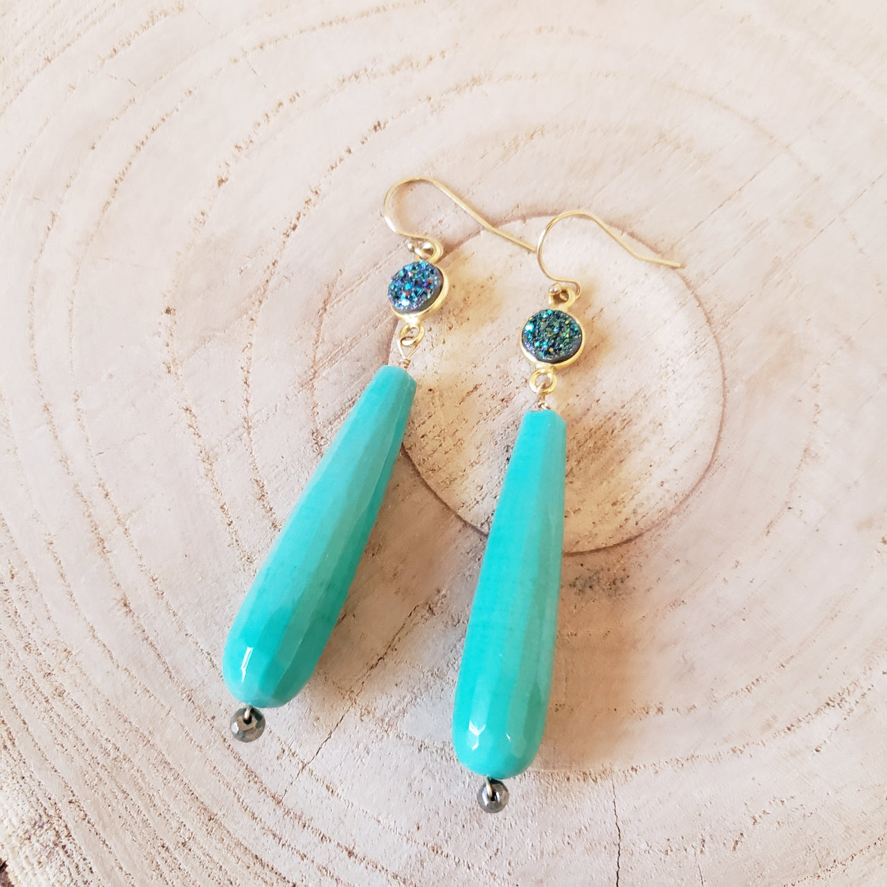 Chrysoprase Drop Earrings