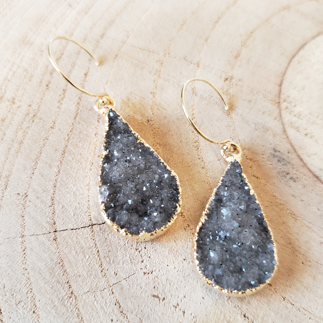 Druzy Teardrop Earrings