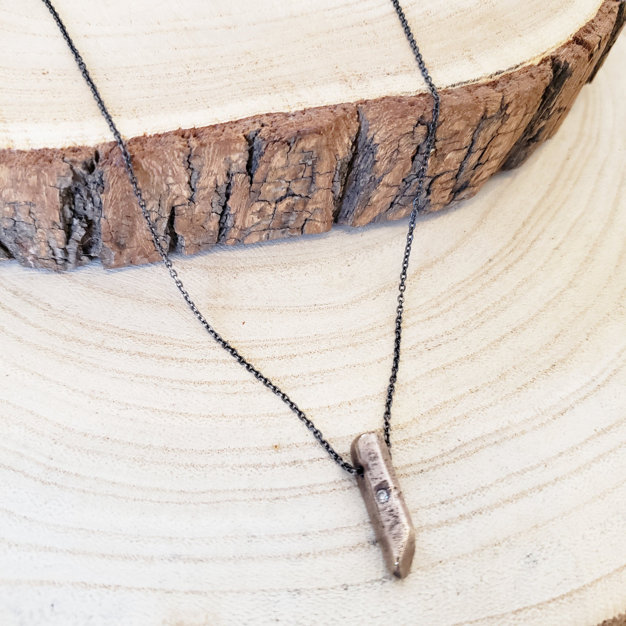 Mini Bronze Crystal Necklace