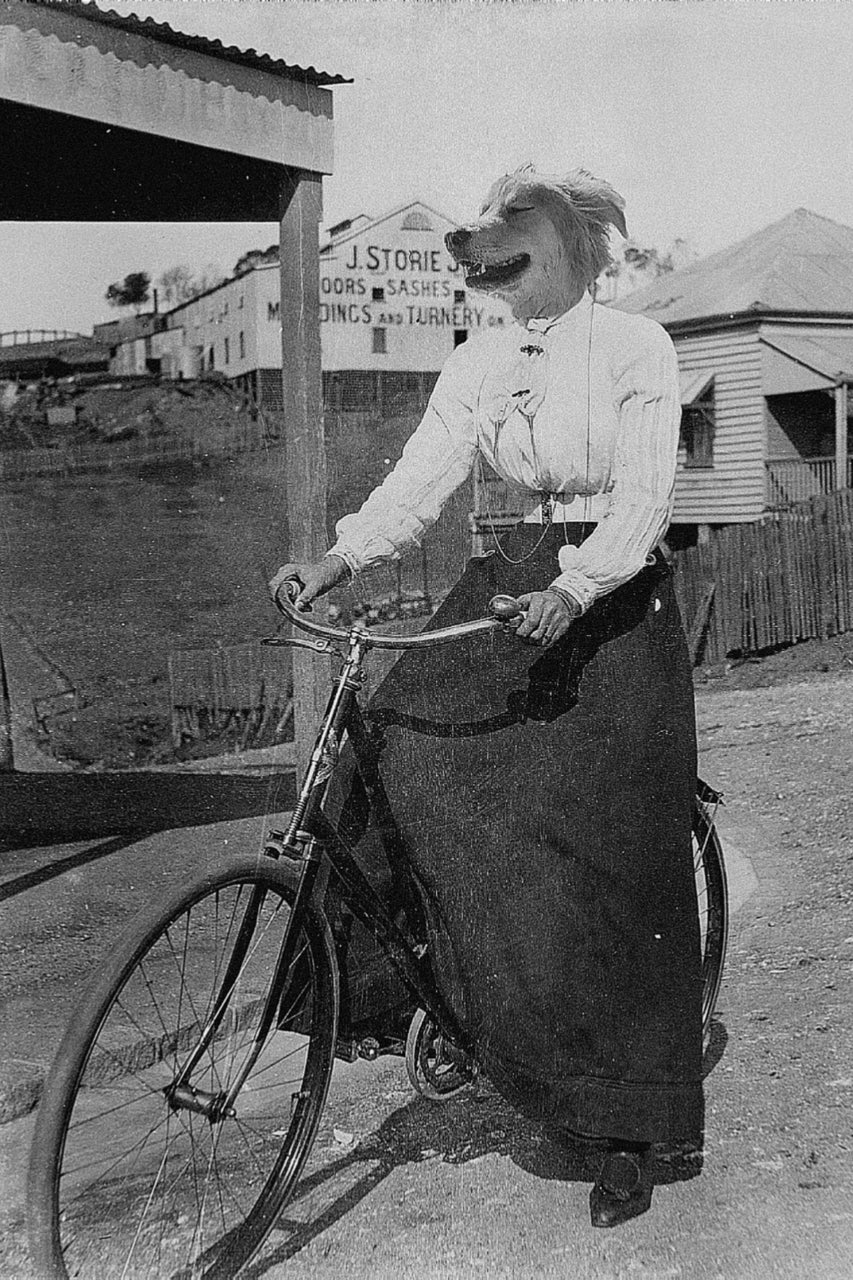 "Cycling to Town" Pet Portrait