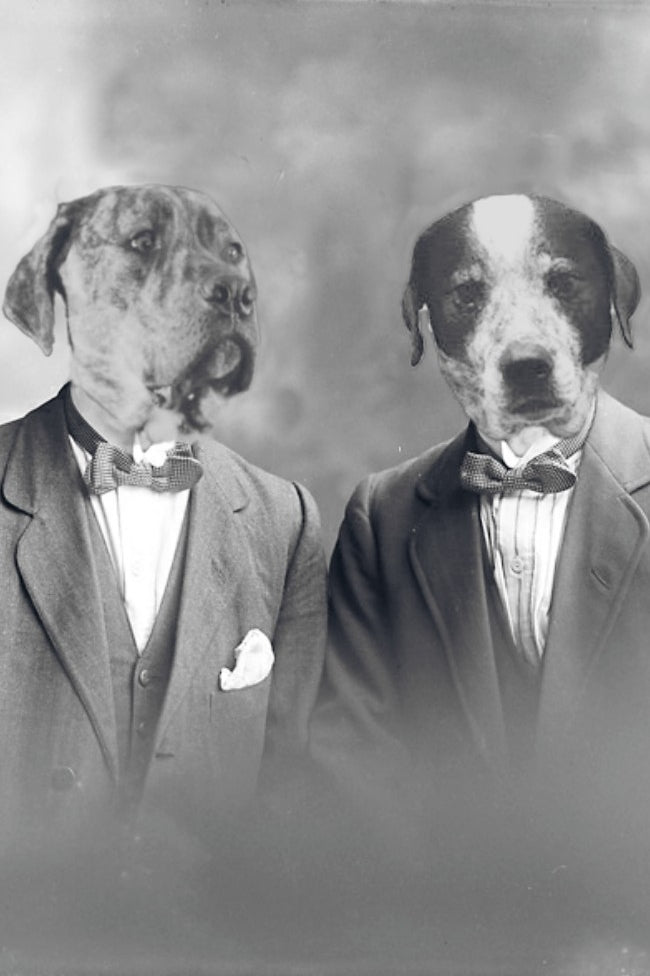 "A Pair Of Gentlemen" Pair Pet Portrait