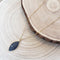 Black Minimal Navette Necklace