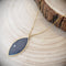 Black Minimal Navette Necklace