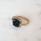 Geometric Black Sparkle Ring