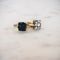 Geometric Black Sparkle Ring
