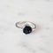 Geometric Black Sparkle Ring
