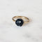 Geometric Black Sparkle Ring