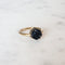 Geometric Black Sparkle Ring