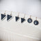 Black Crystal Sparkle Triangle Earrings