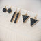 Black Crystal Sparkle Rectangle Earrings
