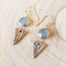 Aquamarine and Bronze Point Earrings