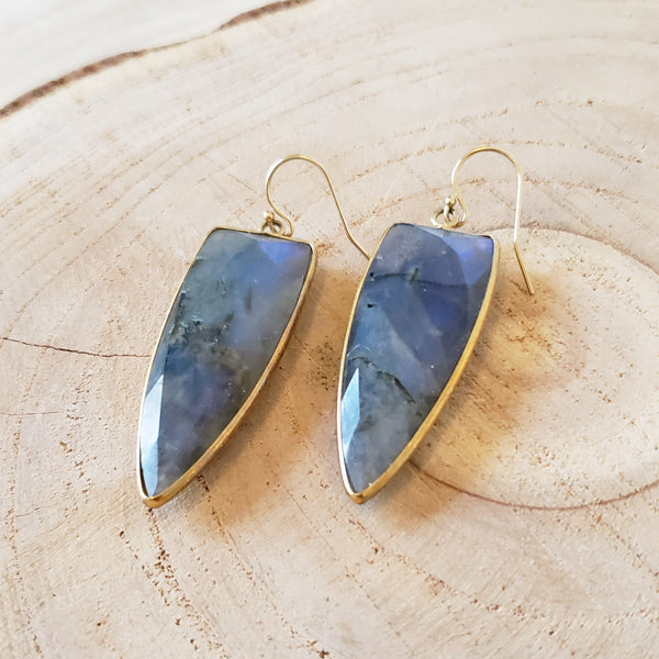 Labradorite Points Earrings