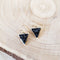 Black Crystal Sparkle Triangle Earrings