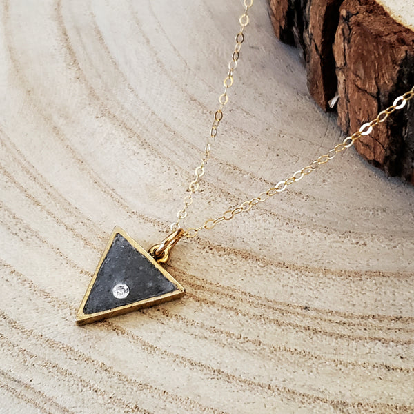 Triangle Concrete Necklace