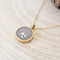 3 Crystal Small Round Concrete Necklace