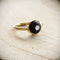 Simple Black Sparkle Ring