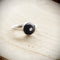 Simple Black Sparkle Ring