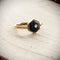 Simple Black Sparkle Ring