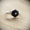 Simple Black Sparkle Ring