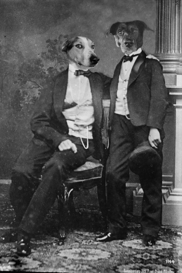 "Like Father Like Son" Pair Pet Portrait