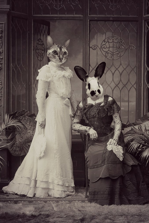 "Socialites" Pair Pet Portrait