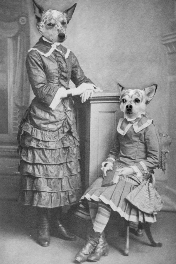 "Mother And Daughter" Pair Pet Portrait