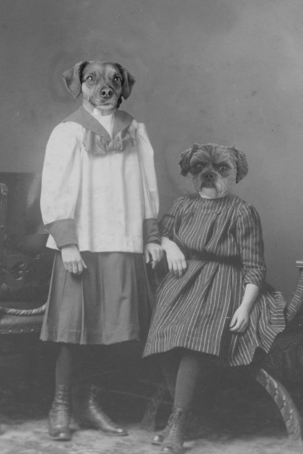 "Siblings" Pair Pet Portrait