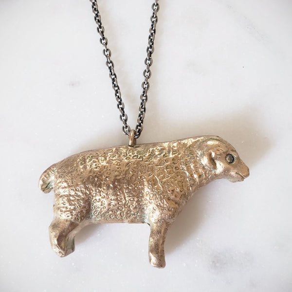 Bronze Sheep Necklace