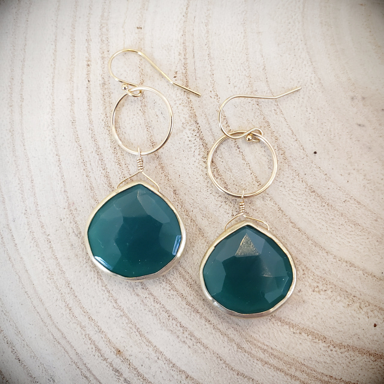 Emerald Green Drop Earrings