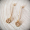 Gold Stick Druzy Earrings