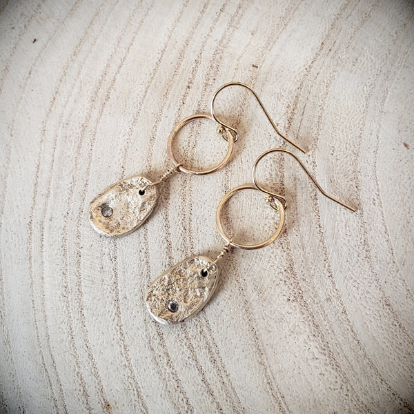 Dainty Bronze Droplet Earrings