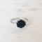 Geometric Black Sparkle Ring